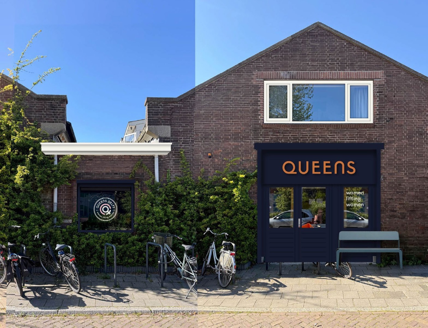 Onze voorgevel in de nieuwe stijl.
